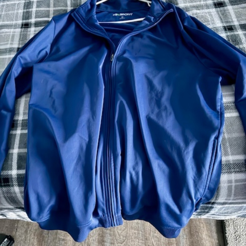 Men’s Blue polyester zipper jacketk